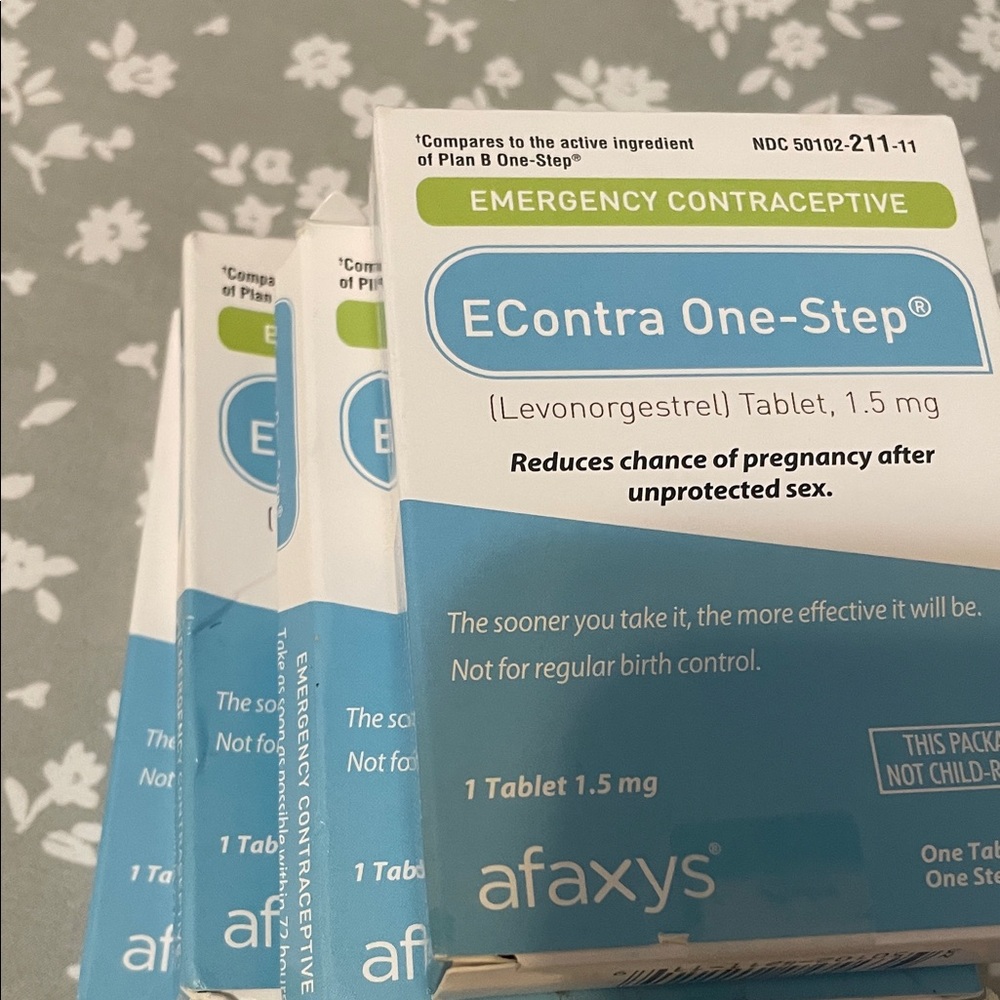Emergency Contraception 4 boxes